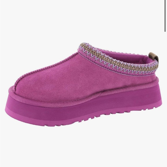 UGG Shoes - UGG Tazz Slippers Pink Purple Platform in Mangosteen Size 9